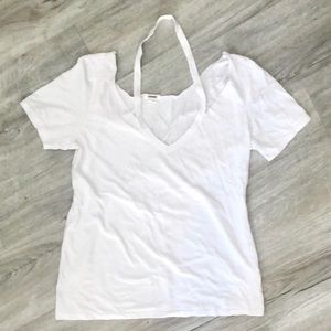 🐮2/$15 Garage White Tee w/ Cutout